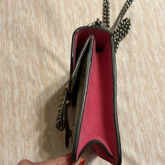 GUCCI Supreme Monogram Dionysus Mini shoulder/crossbody RARE PINK - Picture 8 of 10